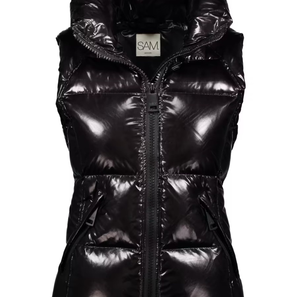 SAM. Women's Black Down Puffer Vest